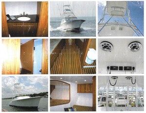interior and exterior photos of a boat